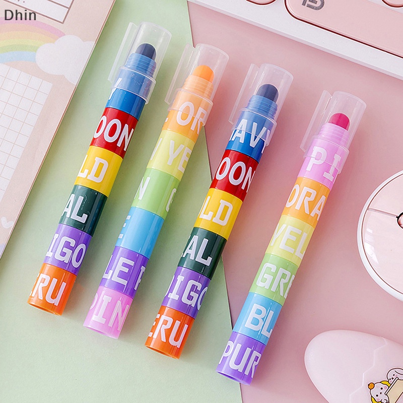 [Dhin] 6 Colors Splice Mini Bible Highs Vintage Candy Colors Gel Highs Gel Highs Dry High Markers COD