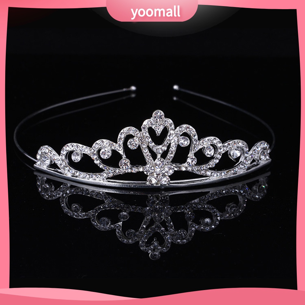 Cài Tóc Hình Vương Miện Đính Đá Xinh Xắn Cho Bé Gái