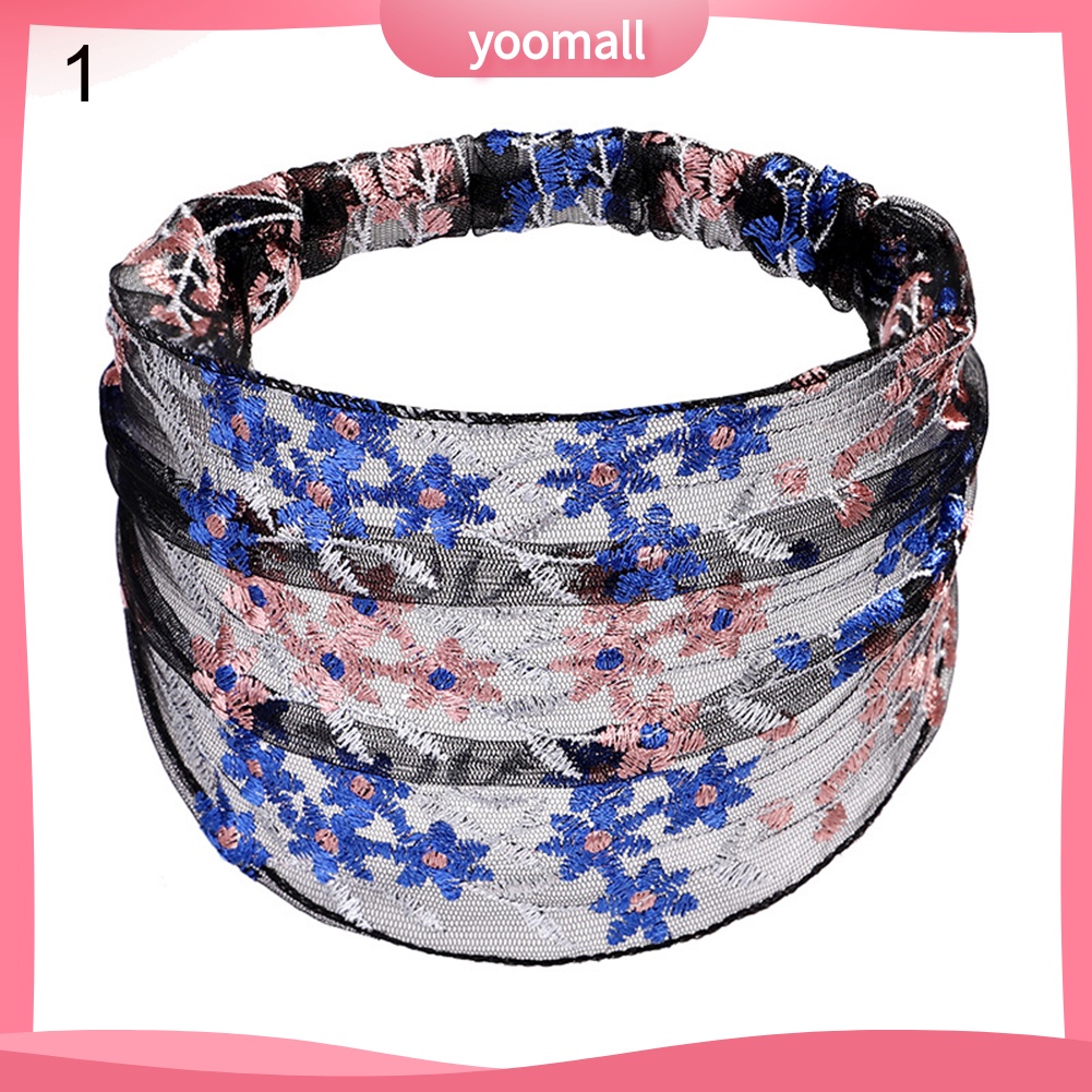 Băng Đô Cài Tóc Rửa Mặt Co Giãn Hình Hoa Thời Trang Cho Nữ