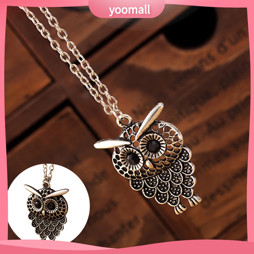 Vòng cổ Mặt Hình Cú Mèo Dễ Thương Phong Cách Vintage