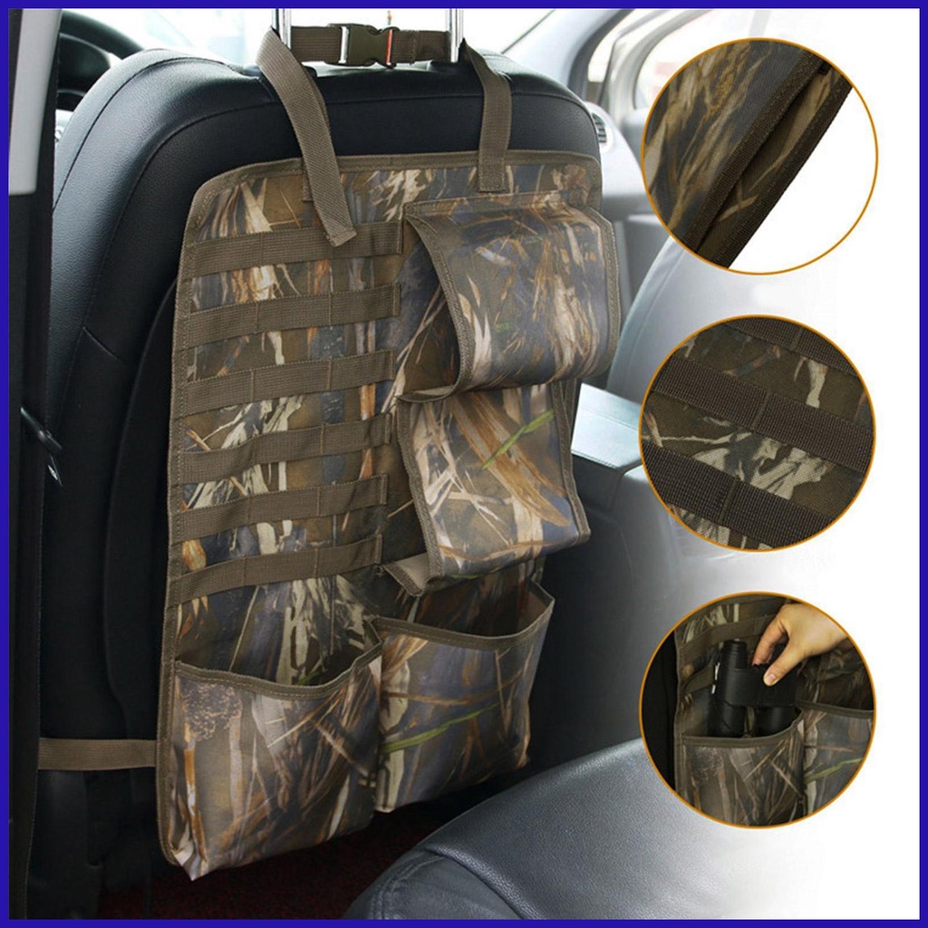 Giá Đỡ Ghế Sau Xe Hơi Họa Tiết Rằn Ri 600D Chống Thấm Nước Có Thể Gập Lại Tiện Dụng