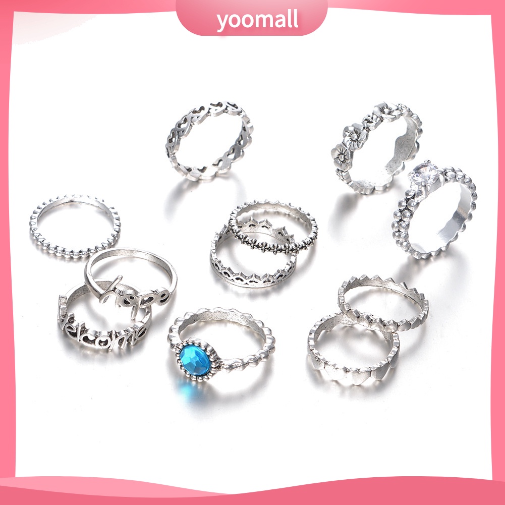 Set 11 Nhẫn Đeo Khớp Ngón Tay Thời Trang Nữ