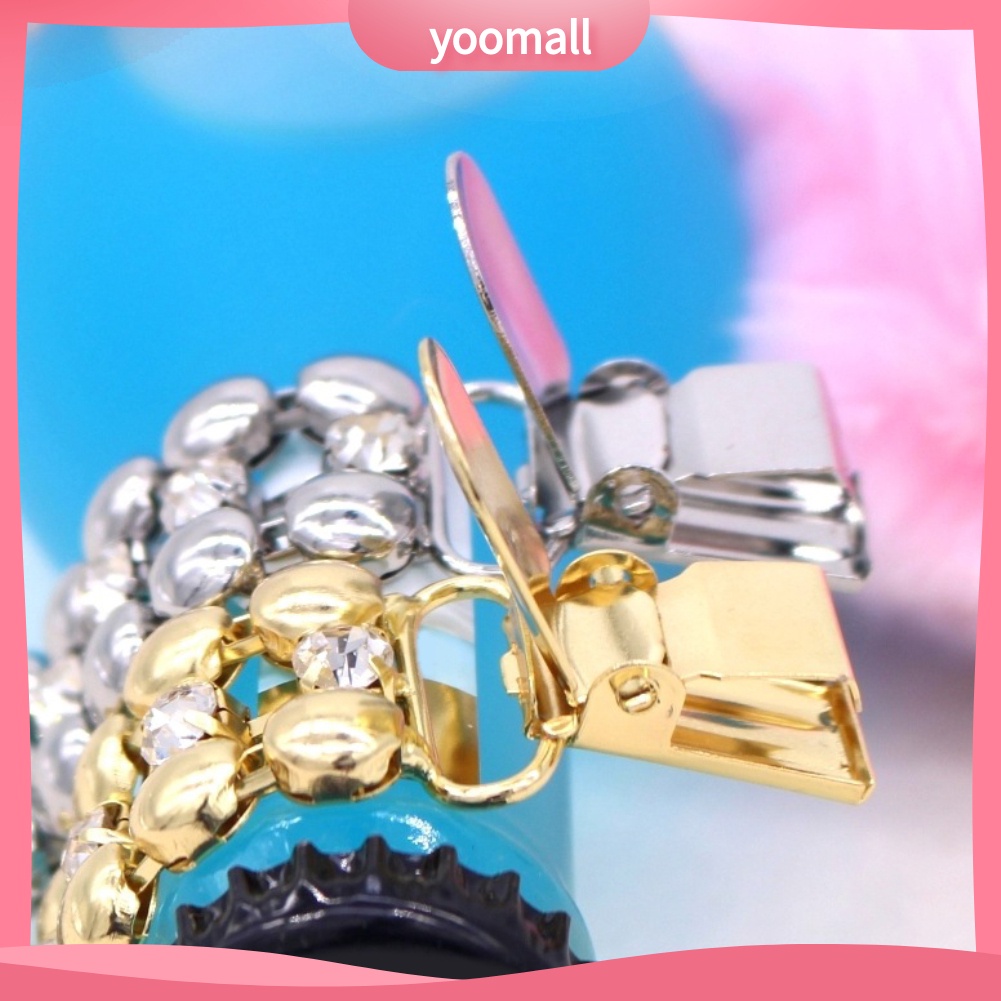 [YM] Kẹp Cài Áo Khoác Cardigan Sweater Không Nút Trang Trí Chuỗi Xích Kim Cương Giả Trang Trí Cho Nữ