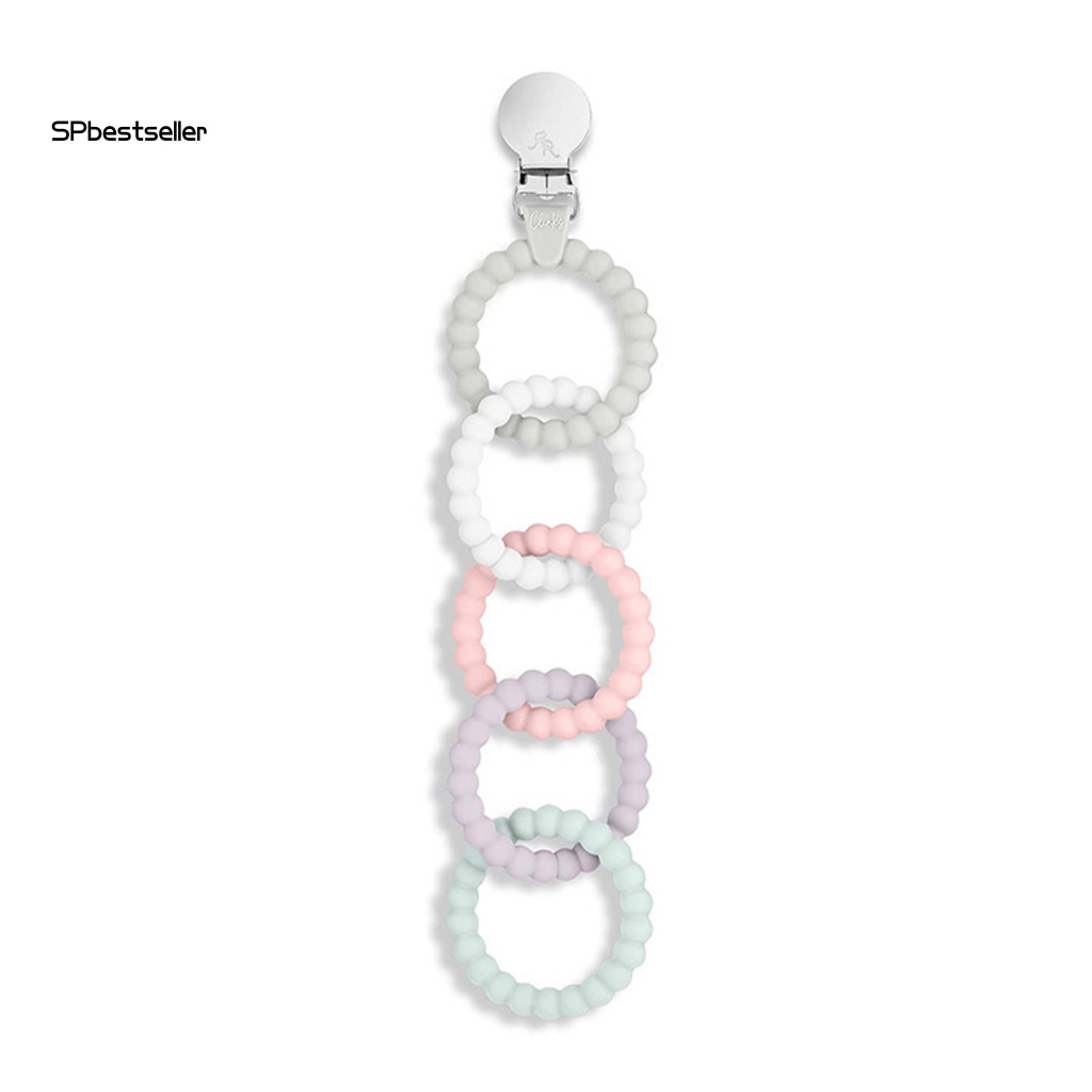 Đồ Chơi Ngậm Mọc Răng Bằng silicone Không Mùi Có Thể Tái Sử Dụng Kèm Kẹp Núm Vú Giả Cho Bé Sơ Sinh