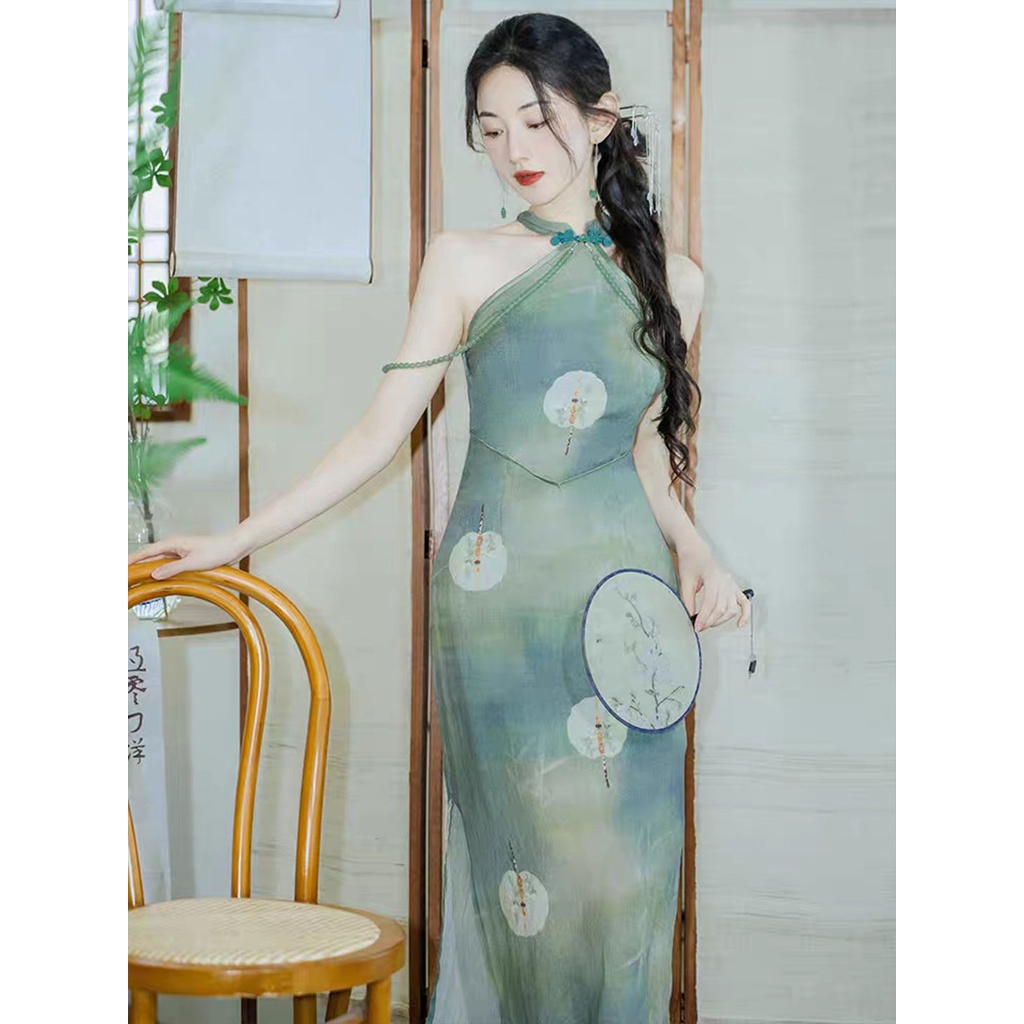 Bộ Khuyên Tai Hai Mảnh Cách Tân Sườn Xám Mùa Hè 2023 Phong Cách Trung Hoa