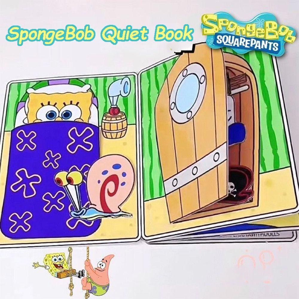 GIOVANNI Sách Giấy Cotton Hoạt Hình SpongeBob Thủ Công Sáng Tạo Cho Bé