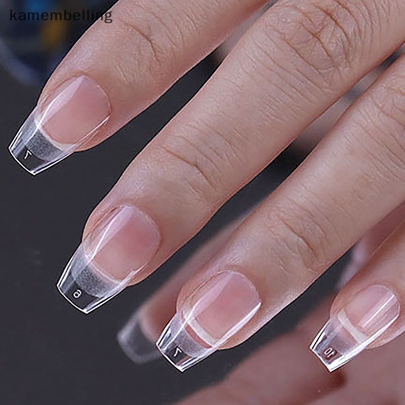 Hộp 120 Móng Tay Giả Bằng Acrylic Mềm Mại Điêu Khắc Hình Viên Thuốc