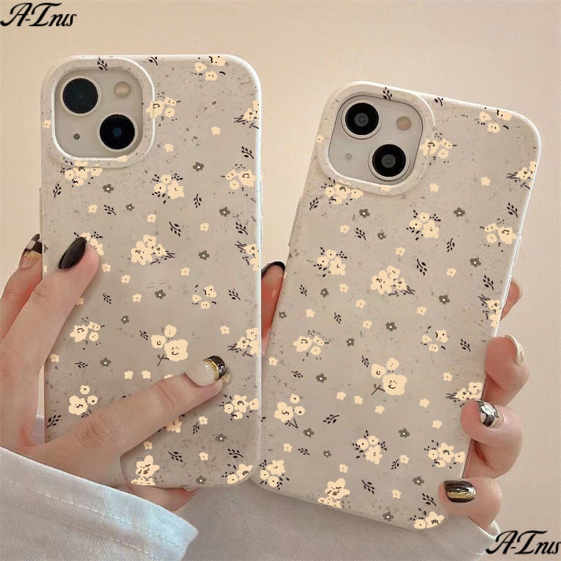 Ốp Điện Thoại Mềm Chống Sốc Màu Trắng in Họa Tiết Hoa Đơn Giản Bảo Vệ Toàn Diện Cho Iphone 11plusmax14pro 12713 8