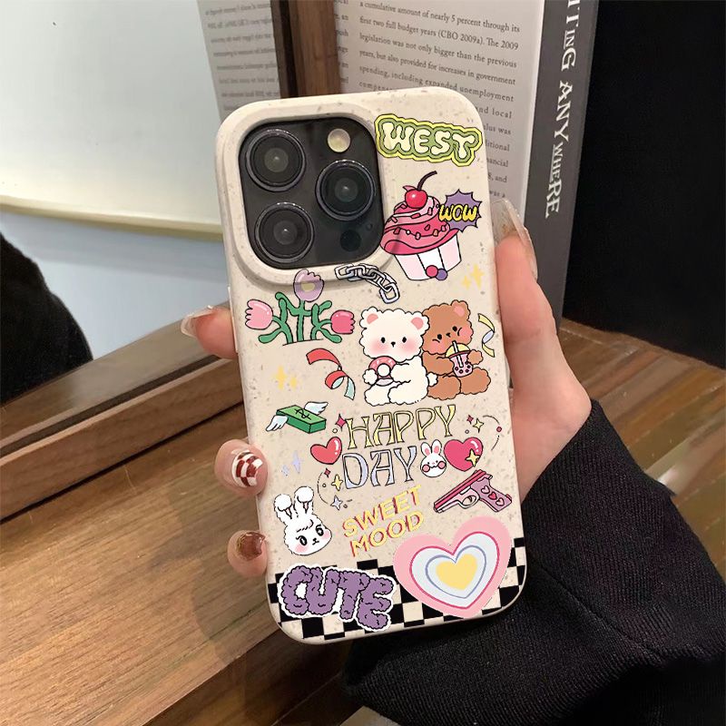 Ốp Điện Thoại Mềm Chống Sốc Hình Gấu Dễ Thương BF0L Cho Apple Iphone 14promax 13117iPhone128p