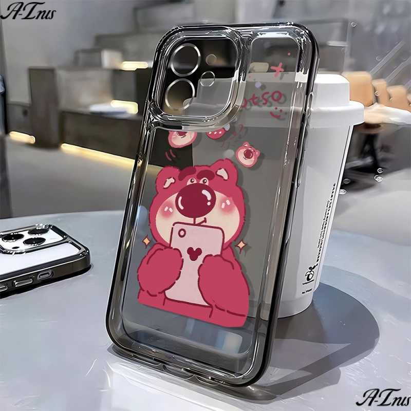 Ốp Điện Thoại Mềm Chống Sốc In Hình Gấu Dâu Tây Cho Iphone 14Promax 8P 11 13 712 2PUI