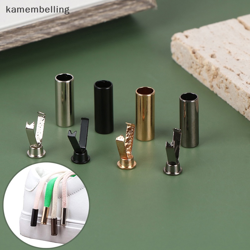 Kamembelling Set 10 Đầu Kim Loại Hình Trụ Bảo Vệ Đầu Dây Giày Diy
