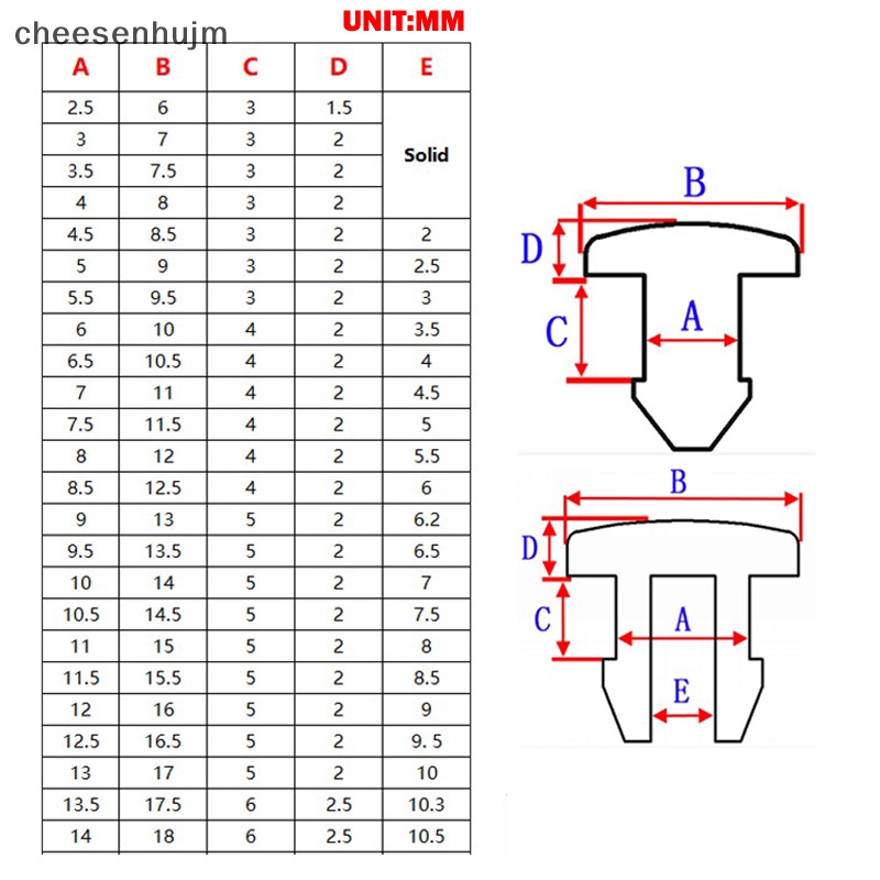 Bộ 10 Nút Chặn Niêm Phong Bằng Cao Su Silicon 2.5-14mm