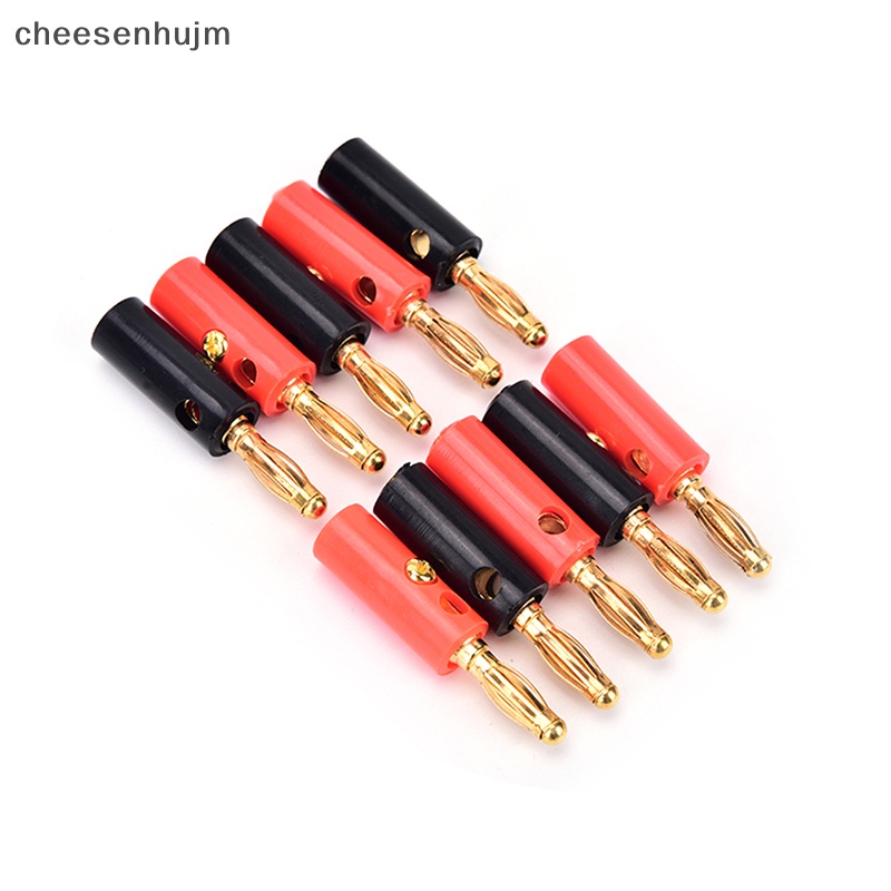 Set 10 Đầu Nối Chuối Mạ Vàng 4mm Chuyên Dụng Cho Loa Âm Thanh