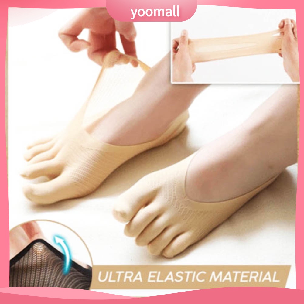 Tất Cổ Thấp 5 Ngón Co Giãn Thoáng Khí Chống Trượt Thời Trang Mùa Hè Cho Nữ