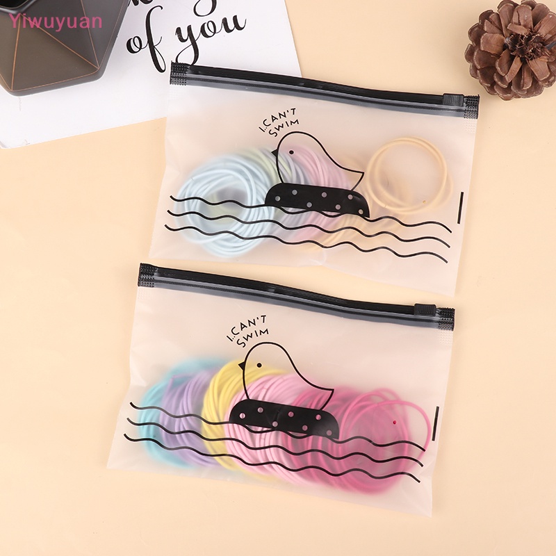 Túi 100 Dây Buộc Tóc Cao Su Co Giãn Dành Cho Nữ