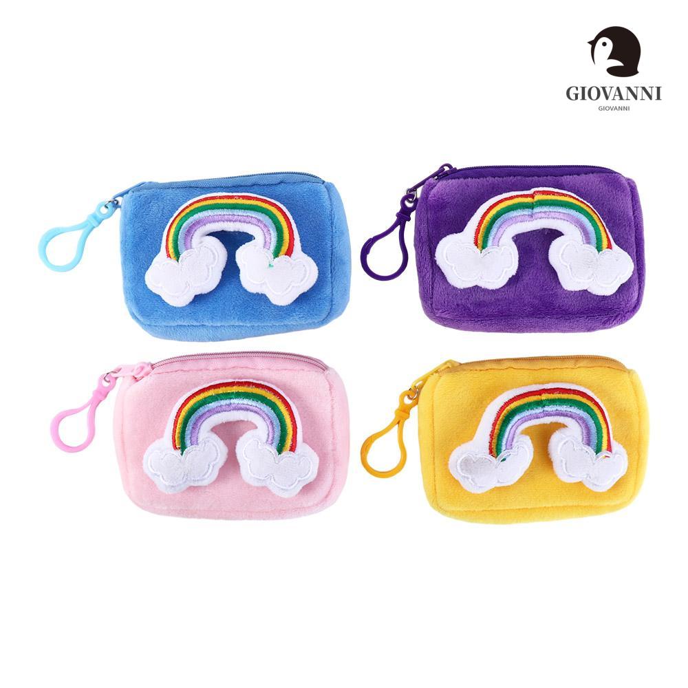 GIOVANNI Móc Khóa Hình Quả Cầu Vồng Bằng Bông Xinh Xắn