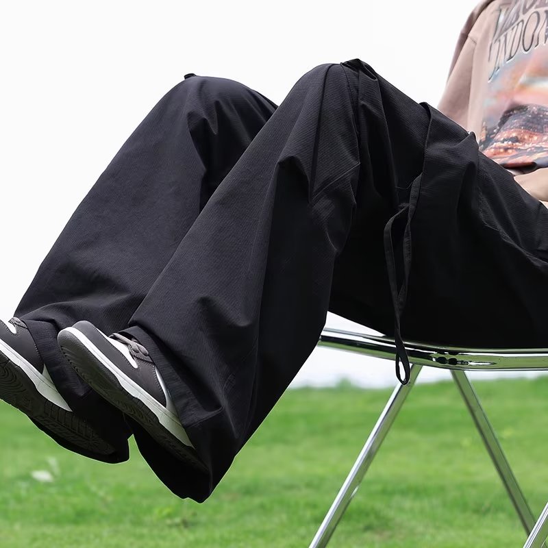 Quần Dài Ống Rộng Phong Cách Retro Đường Phố Mỹ Cá Tính Cho Nam Nữ