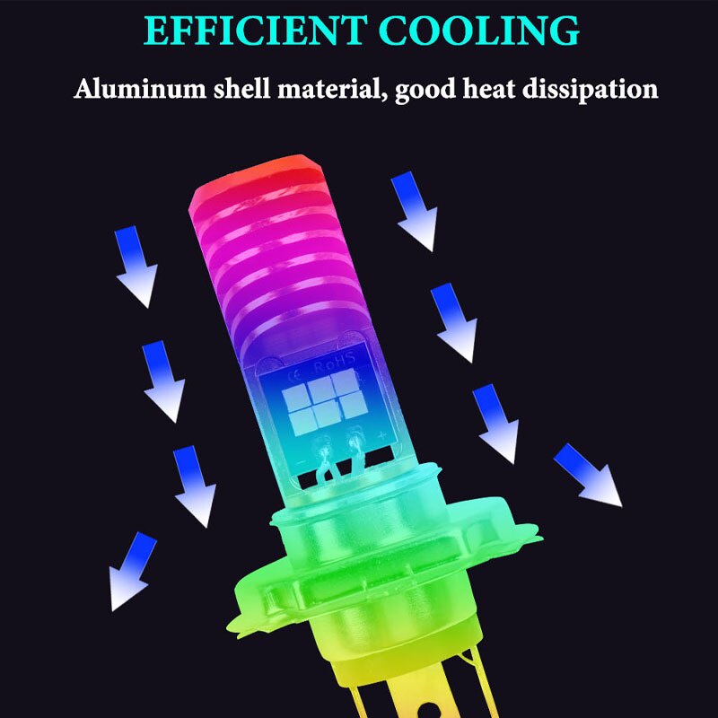 Đèn Pha led H4 ba20d 12v p15d H4 Chuyên Dụng Cho Xe Mô Tô