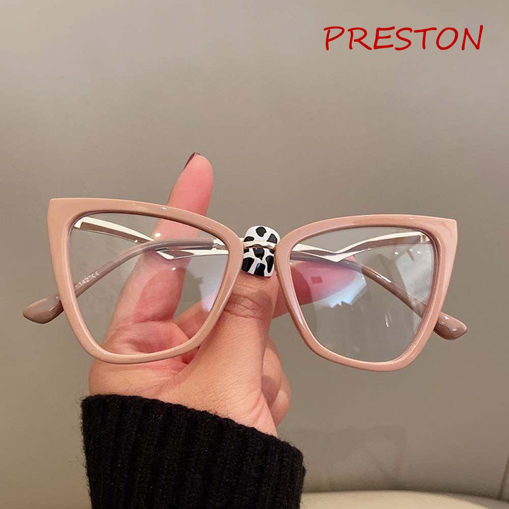 Kính Mát Gọng Kim Loại Trong Suốt Chống Bức Xạ In Họa Tiết Da Báo Thời Trang Quyến Rũ Cho Nữ
