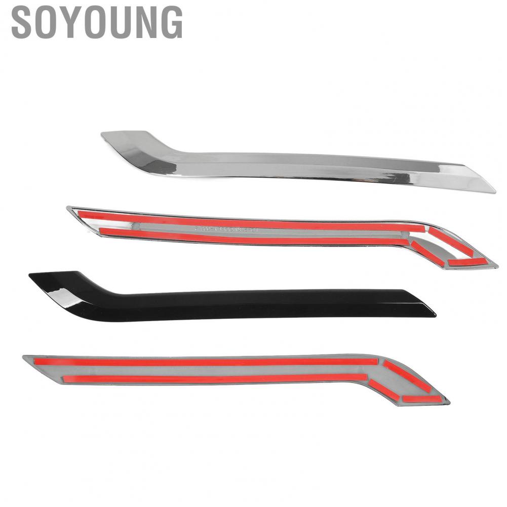 Soyoung Rear Fog Light Eyebrow Trim Cover  Decoration Lamp Stable and Firm Vogue Appearance for Model Y 2020-2023