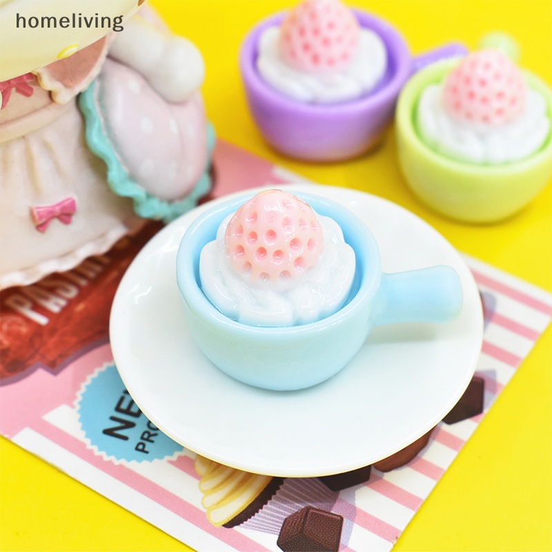 Set 5 Mô Hình Bánh Ngọt / Món Tráng Miệng Mini Dễ Thương Trang Trí Nhà Búp Bê DIY