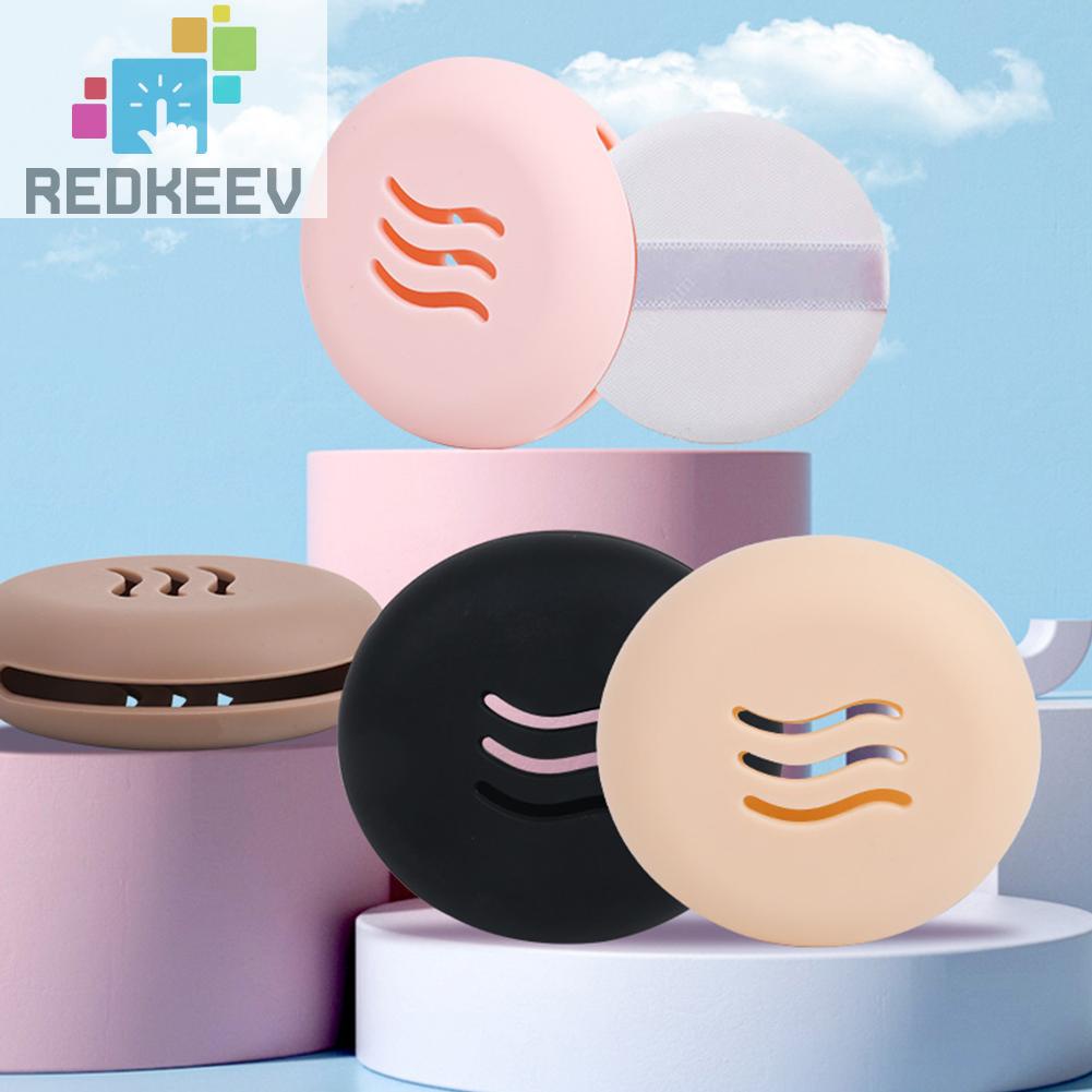 Giá Đỡ Mút Trang Điểm Bằng Silicone Hai Mặt Hình Tròn Tiện Lợi