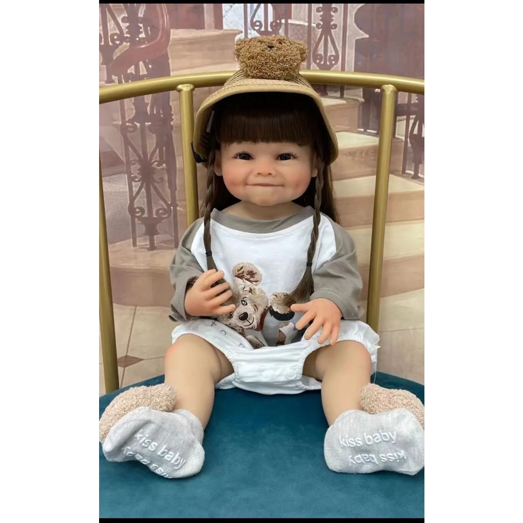 Búp Bê Barbie 55cm Bằng Silicon Mềm Dễ Thương Dùng Làm Quà Tặng Sinh Nhật Cho Bé