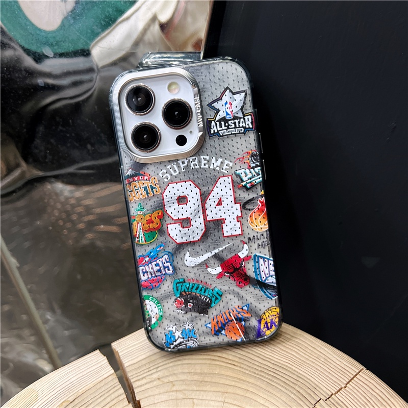 Ốp Điện Thoại Mềm Họa Tiết Hoạt Hình NBA 2 Trong 1 HD 2 Trong 1 Cho IPhone14 14Pro 14ProMax 13 13Pro 13ProMax 12 12P 12PM 11