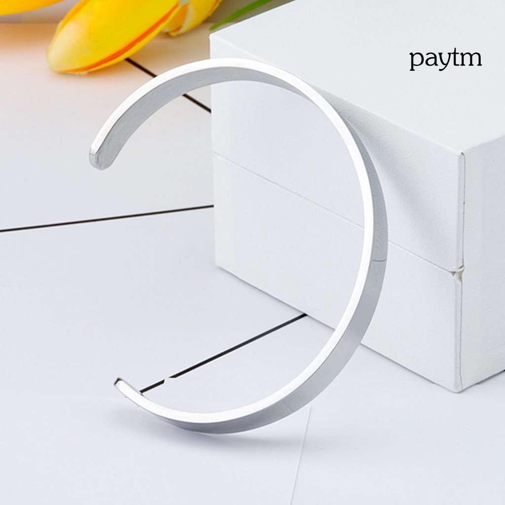 Vòng Đeo Tay Bằng Thép Không Gỉ Màu Sắc Đơn Giản Dành Cho Nam Và Nữ