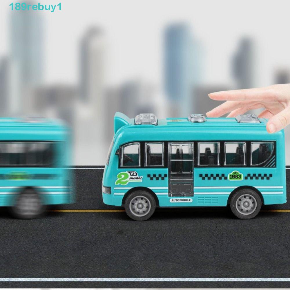 Mô Hình Xe Cảnh Sát / Xe Buýt Mở Cửa Bằng ABS Sáng Tạo Cho Bé Mẫu Giáo