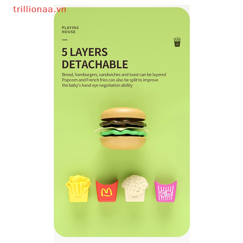 Bộ Đồ Chơi Cắt Bánh Sandwich Khoai Tây Chiên DIY Cho Bé