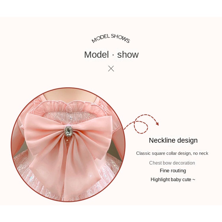 Đầm Công Chúa Hoạt Hình Phối Ren Phong Cách Lolita Đáng Yêu Cho Bé Gái