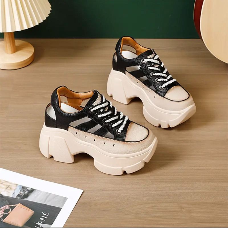 Giày Thể Thao Đế Dày 9CM Thoáng Khí Thời Trang Hàn Quốc Cho Nữ