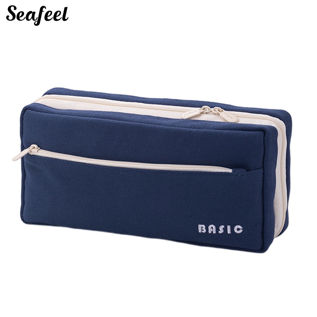 Túi Đựng Bút Nhiều Ngăn Sức Chứa Lớn Có Khóa Kéo Cho Học Sinh