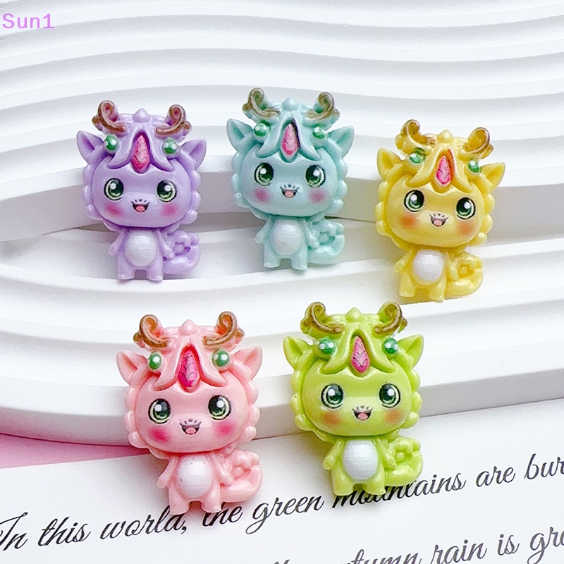 Sun1 &gt; 2023 Phụ Kiện Trang Trí Móng Tay Kích Thước 21 * 28mm Bằng Nhựa Resin Hình Khủng Long Nhỏ Dễ Thương