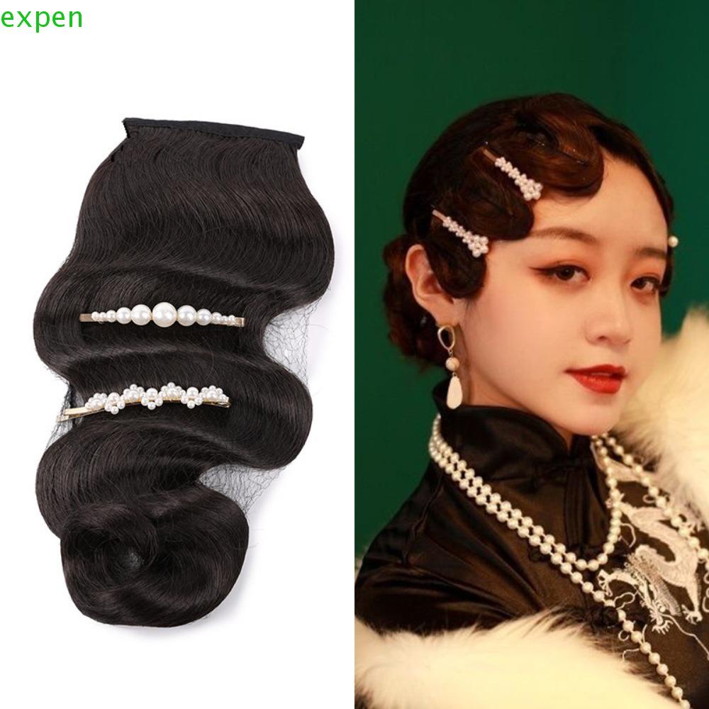 EXPEN Tóc Mái Giả Xoăn Bằng Sợi Tổng Hợp Phong Cách Trung Hoa Cổ Điển Cho Nữ