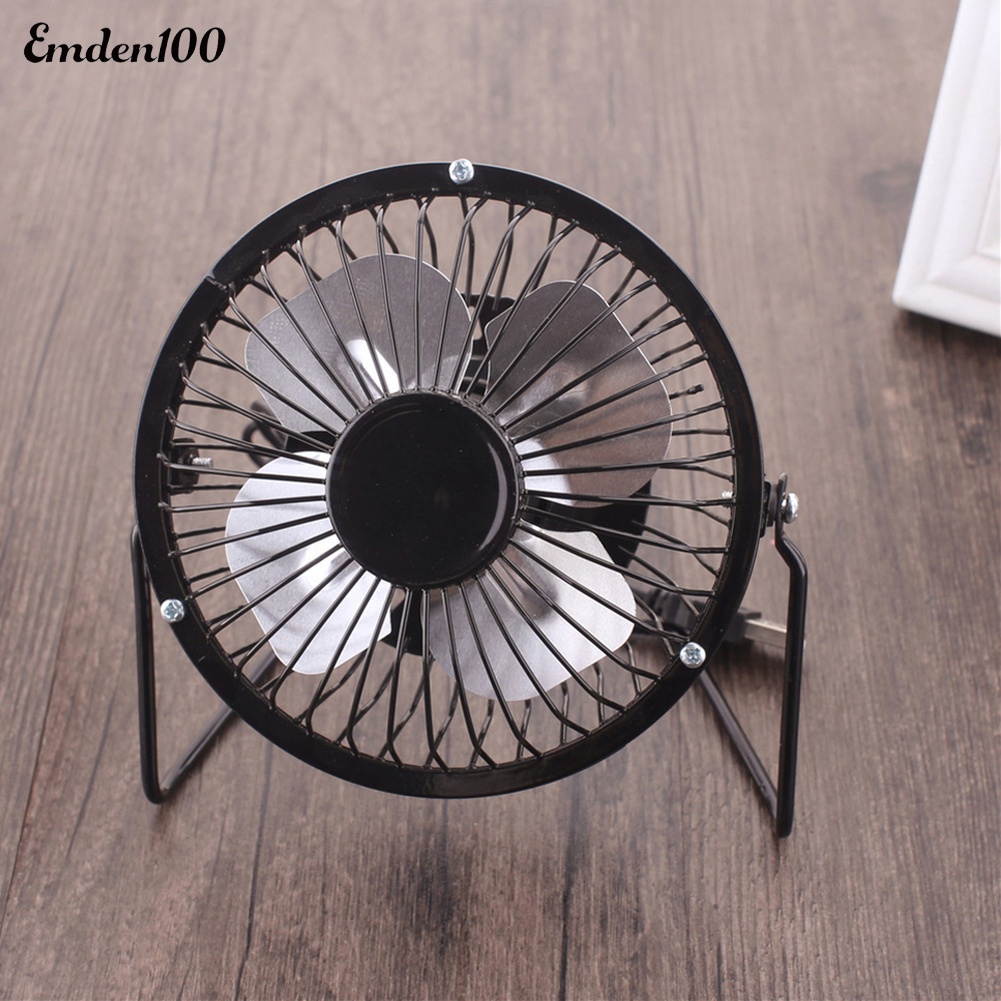 Quạt Làm Mát Để Bàn 4 inch Bằng Kim Loại Cổng Sạc USB