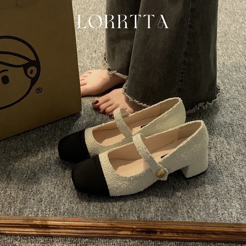 LORRTTA giày cao gót nữ giày nữ bít mũi đính tinh thể 2023NEW HOTSALE  071504