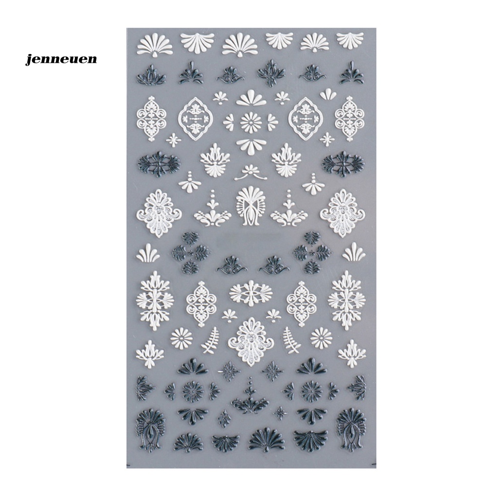 Miếng Dán Trang Trí Móng Tay 5D Mini Họa Tiết Ren Hoa Dễ Thương