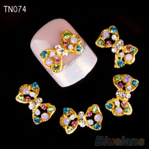 Set 10 Phụ Kiện Trang Trí Móng Tay Nghệ Thuật Đính Đá 3D Nhiều Màu Sắc Thời Trang DIY