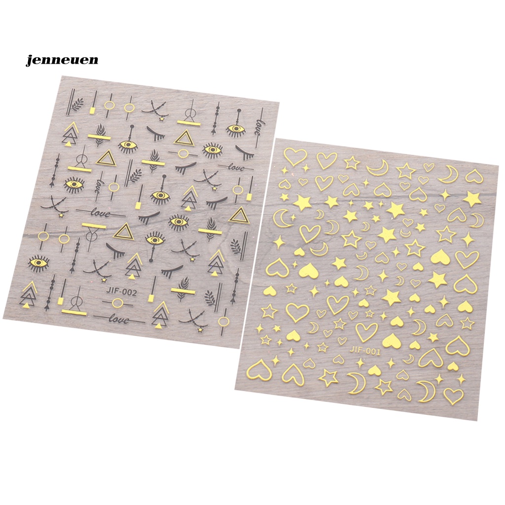 Miếng Dán Trang Trí Móng Tay Hình Ngôi Sao Lấp Lánh