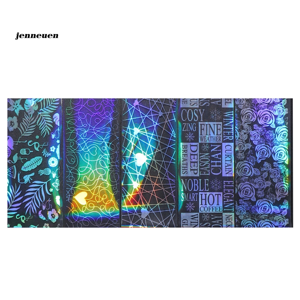 Set 10 Cuộn Giấy Foil Dán Trang Trí Móng Tay Cho Nữ Họa Tiết Ngôi Sao / Trái Tim