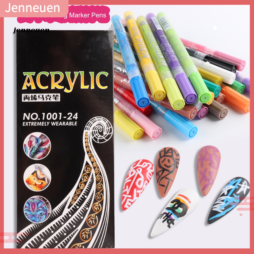 Set 12 Bút Vẽ Móng Nghệ Thuật Tái Sử Dụng Không Phai Màu