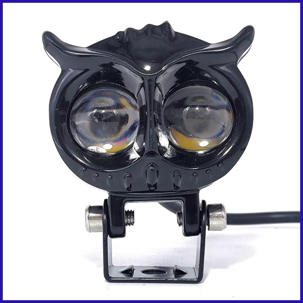 Đèn Pha LED Hai Màu Sương Mù Không Thấm Nước Hình Cú Mèo Cho Xe Máy Xe Hơi