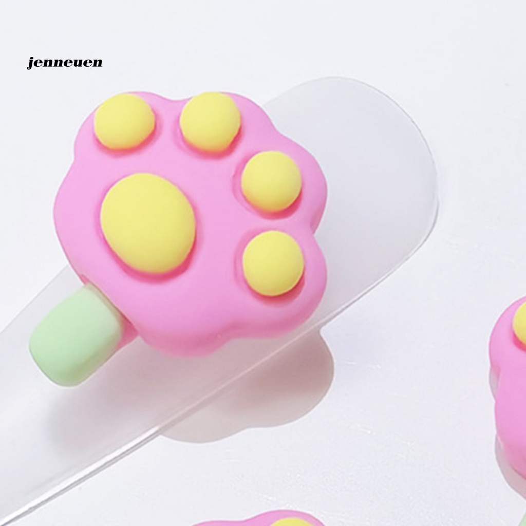 Set 20 Phụ Kiện Kẹp Trang Trí Móng Tay Hình Dấu Chân Mèo Đa Năng