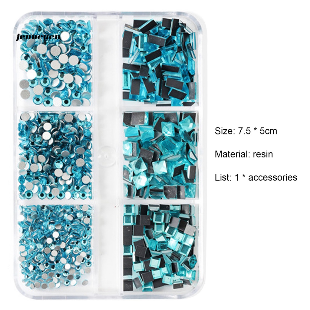 1 Hộp Hạt Pha Lê Nhiều Màu Trang Trí Móng Tay