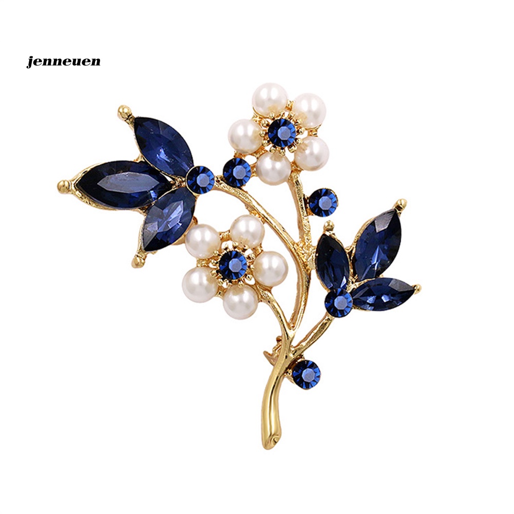 Ghim Cài Áo Hình Cánh Hoa Đính Ngọc Trai Nhân Tạo Thời Trang