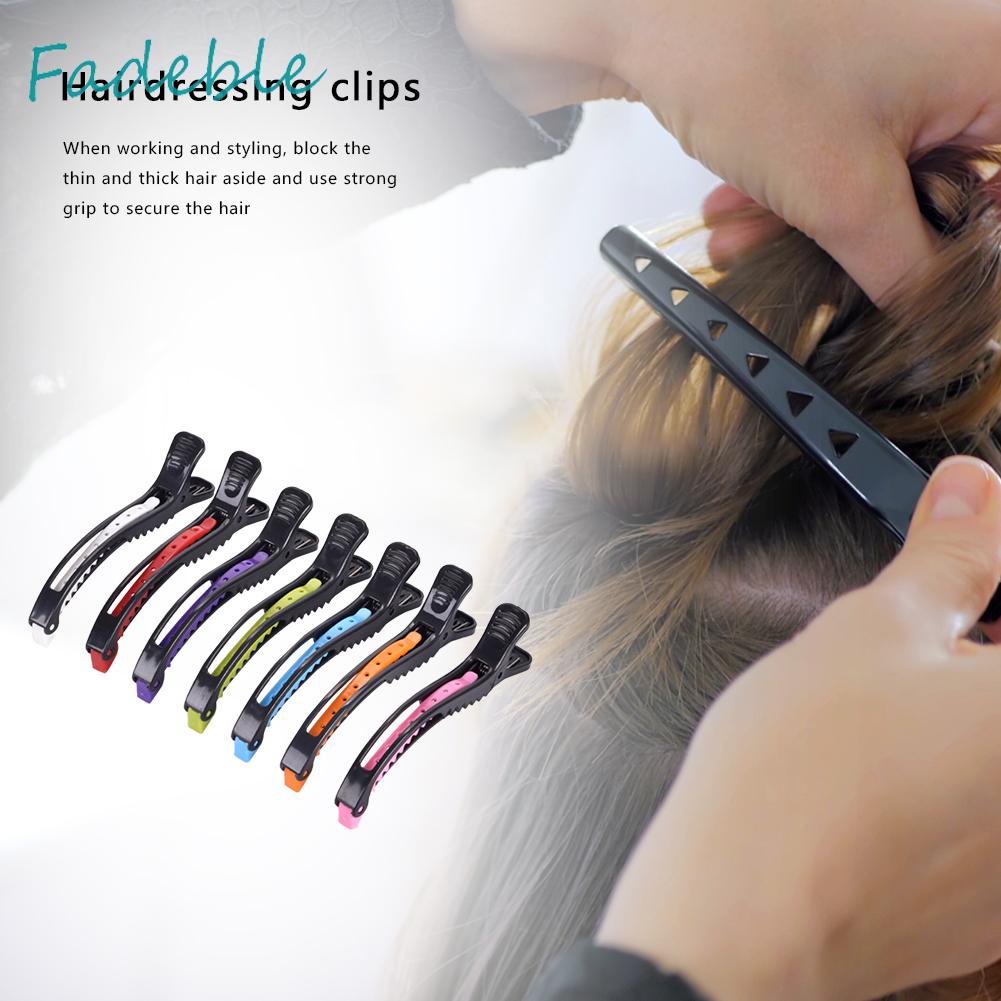 Set 6 Kẹp Nhựa Cố Định Tóc Hai Cổng Thiết Kế Nhỏ Gọn