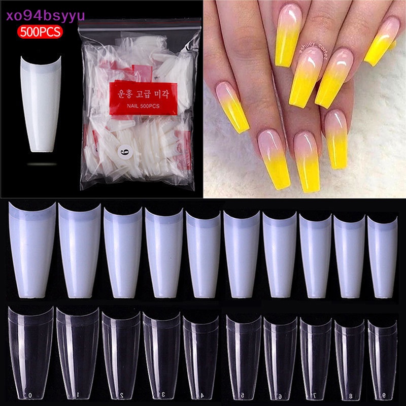 Set 500 Móng Tay Giả Hình Chữ T Bằng Acrylic xo94bsyyu