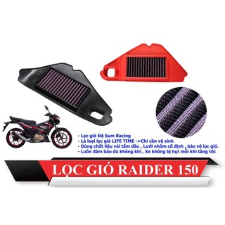 Lọc gió độ raider / satria fi / gsx 150[sum racing]